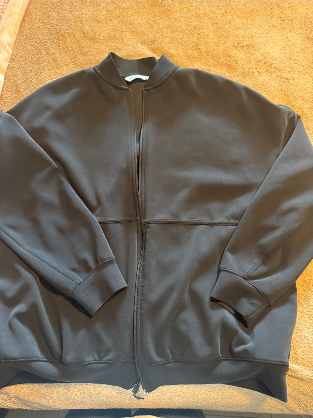 Women's Zip-Up Bomber Jacket in Black